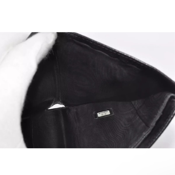 💎⭐️ Auth Chanel Caviar Skin Coco Mark Tri-Fold Wallet Leather Black ⭐️💎 - Picture 6 of 9